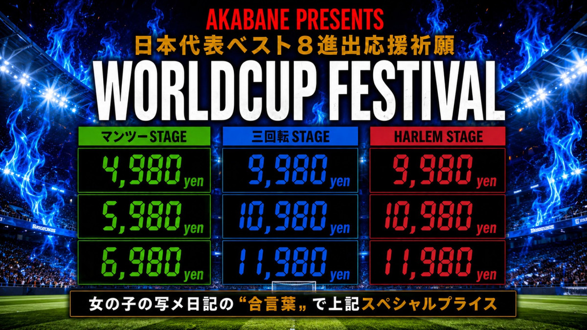 ワールドカップフェス料金